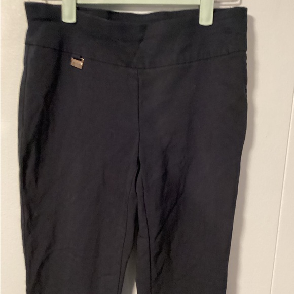 Women’s Alfani Sz 4 Navy Straight Leg Pant w/ Gold Metal Tag - Picture 6 of 8